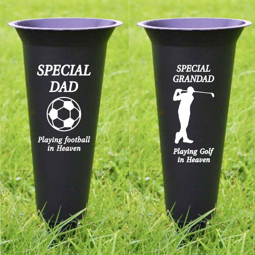 Personalised memorial vase - memorial,