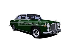ROVER P5B COUPE CAR ART PRINT (SIZE A3). PERSONALISE IT! 