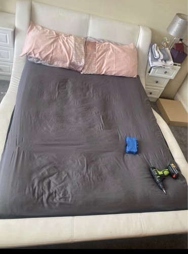 Double sleigh white - double, bed