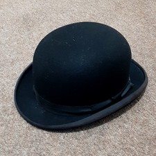 Vintage Dunn & Co. Mens Black Bowler Hat Size 7⅛ / 58cm