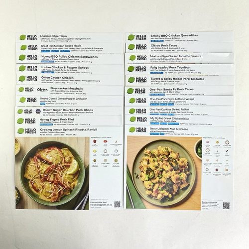 Hello fresh recipe cards mixed - fresh,