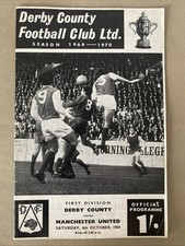 DERBY COUNTY V MANCHESTER UNITED 1969-70 LEAGUE PROGRAMME