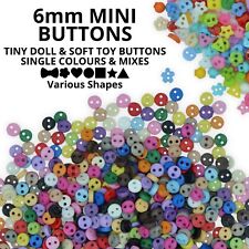 6mm Mini Buttons for Dolls &