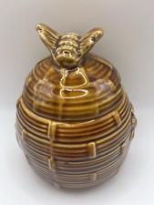 Devonware Vintage Honey Pot with New Wooden Honey Twizzle Stick Made In England