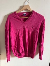 SERGIO TACCHINI MEDIUM CHERRY RED MENS V NECK JUMPER USED