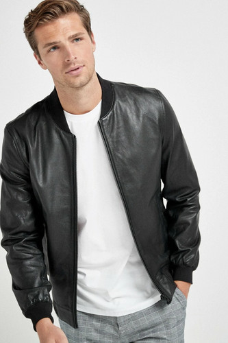 Men black leather - men's, flight