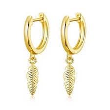 18k Gold Plated Feather Charm