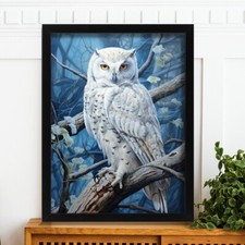 White Owl Wall Art Owl Print