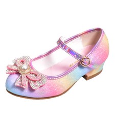 Kids Girls Rainbow Sandals Low
