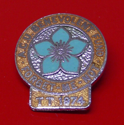 Small enamel pin badge 1974 - enamel,