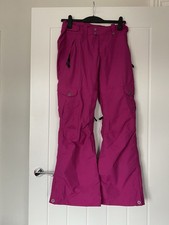 The North Face Bright Pink Hyvent Snow Ski Waterproof Ski Salopettes Trousers
