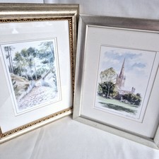 Martin Sexton Art Norwich Cathedral And Sandy Walkway Prints Framed And Mounted