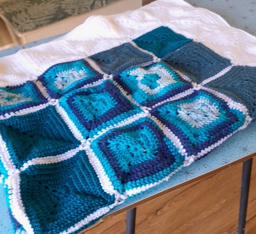Hand crochet blanket throw - crochet, 55