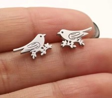 Bird on Branch  - Pair of Stud