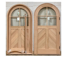 WHITE OAK lumber arch top door