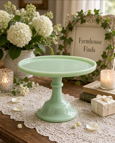 Jadeite cake plate stand - plate,