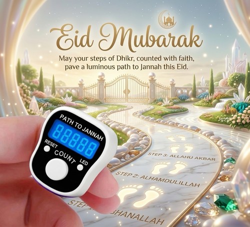 White digital counter with - white,