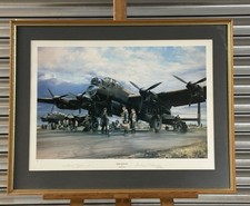 Lovely Limited Edition Print ‘Operations On’ Lancaster Bomber By Robert Taylor