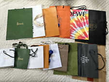Bundle of 15 Designer Carrier Paper Bags Loewe Etc