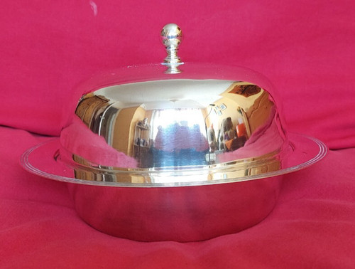Silver plated muffin - dish, in