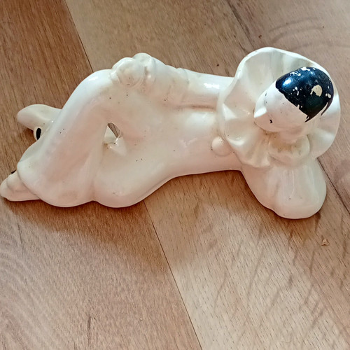 Glazed ceramic pierrot - glazed,