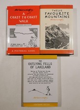 SET OF THREE A Wainwright Outlying Fells of Lakeland Hardback books