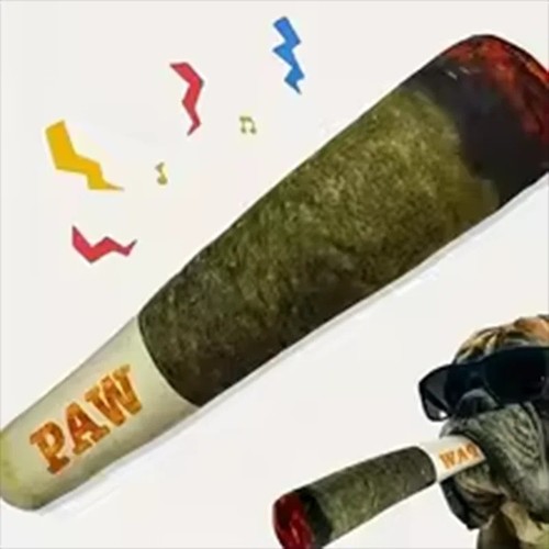 Raw squeaky dog toy spliff - squeaky,
