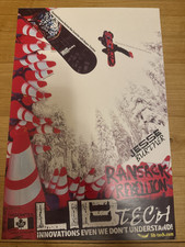 Lib Tech Snowboards , Rare Promo Poster- Jesse Burtner  Size 16”/11”