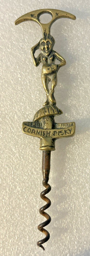 Vintage brass corkscrew - brass,