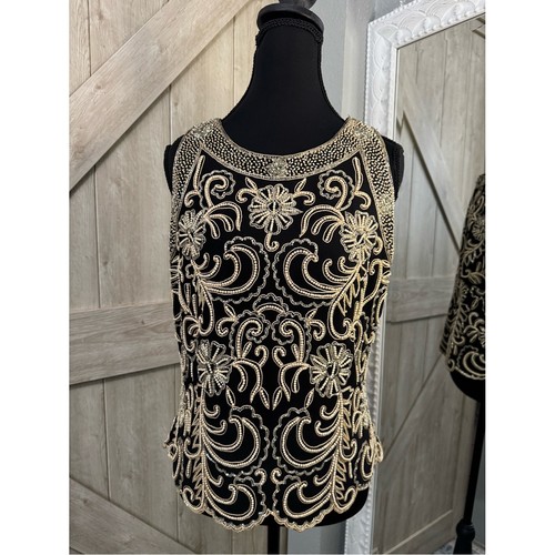 Vintage heavily beaded - vintage, floral