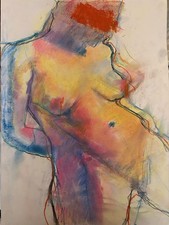 Large Pastel Abstract Nude