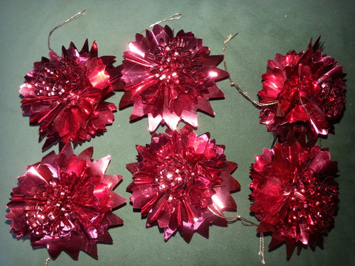 Vintage red foil christmas - red,