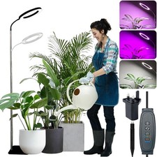 LED Floor Plant Lights Dimmable Full Spectrum Grow Lights Ring Halo Veg Lamp UK