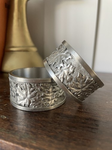 Pair vintage pewter raised - vintage,