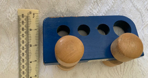 Vintage ikea blue wooden bus - blue,