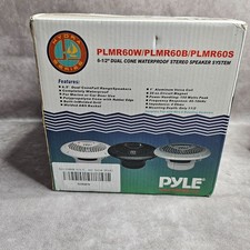 Pyle PLMR60B 6.5" 150W Marine Boat Waterproof Speakers Dual Cone Black Pair