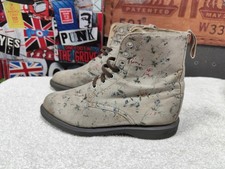 Doc Dr Martens Evan Pointed Toe Grey Boots 7 eyelet Women's Size UK 6