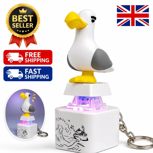Seagull mine keychain button - seagull,
