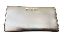 Ted Baker Auriell Gold Leather Popper Matinee Purse Large Wallet see description