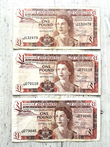 Gibraltar 1 notes - gibraltar, £1