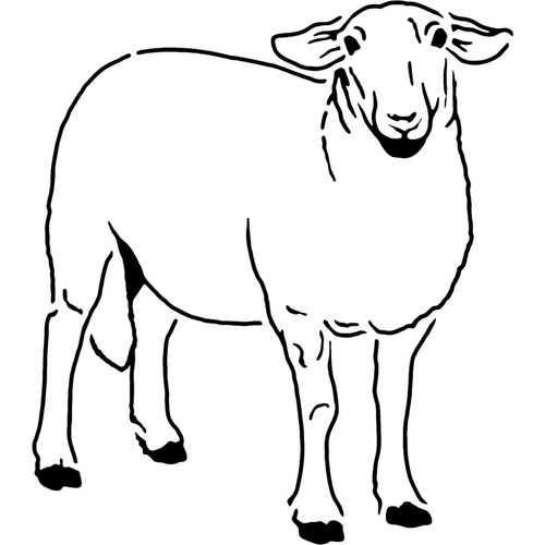 Suffolk sheep stencils - sheep',