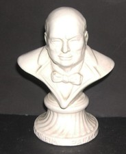 Small White Porcelain Bust - Winston Churchill Blenheim Palace 15cm tall.