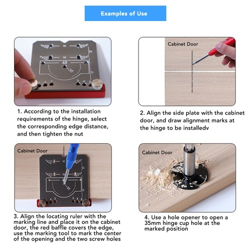 Hinge jig cabinet door - door, cup
