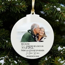 Personalised Photo Remembrance Bauble Christmas Acrylic Decoration Memorial Gift