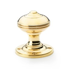 Brass door knob set georgian
