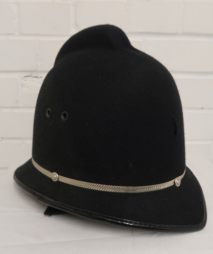 Police bobby helmet black - black,