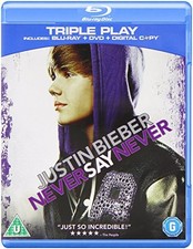 Justin Bieber - Never Say Never - Triple Play (Blu-ray + DVD+ Dig... - DVD  N8VG