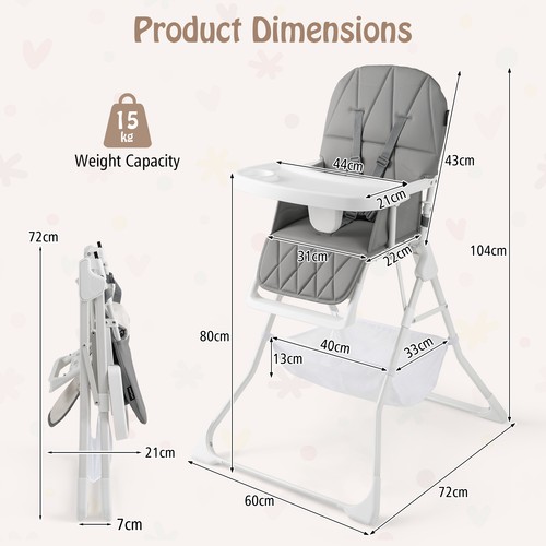 Easy clean compact highchair - clean,