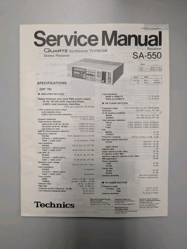 Technics 550 quartz - sa-550,
