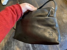 Black Leather Shoulder Bag In